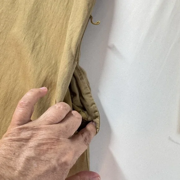 Faherty Dress Sz L Arlie Day Button Shirt Midi Casual Utility Outdoors Linen Bld - Picture 8 of 12